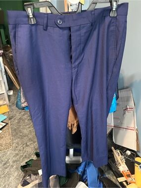 Classic Navy Dress Pants for Men - Tailored Straight Leg